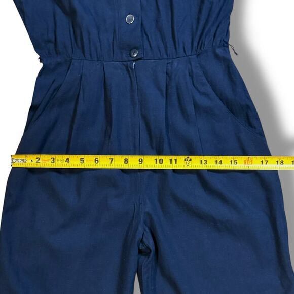 VTG Michael Phillips Western Jumpsuit Womens Navy White Fringe One Piece Sz 5 - Picture 7 of 12